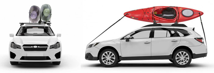 Yakama JayLow  kayak carrier on car